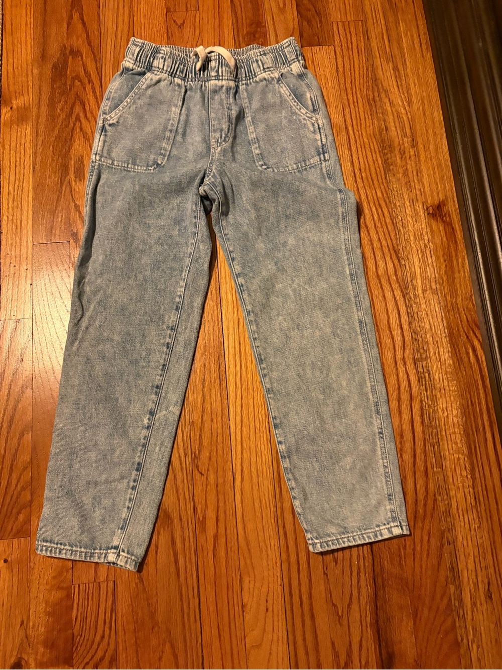 GAP Light Blue Elastic-Waist Kids Relaxed Jeans